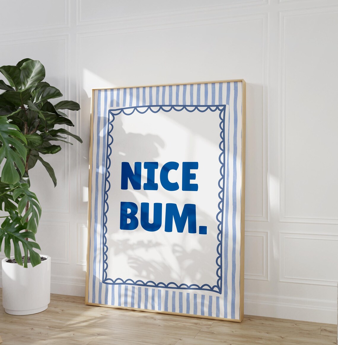 Nice Bum Print, Funny Bathroom Art Poster