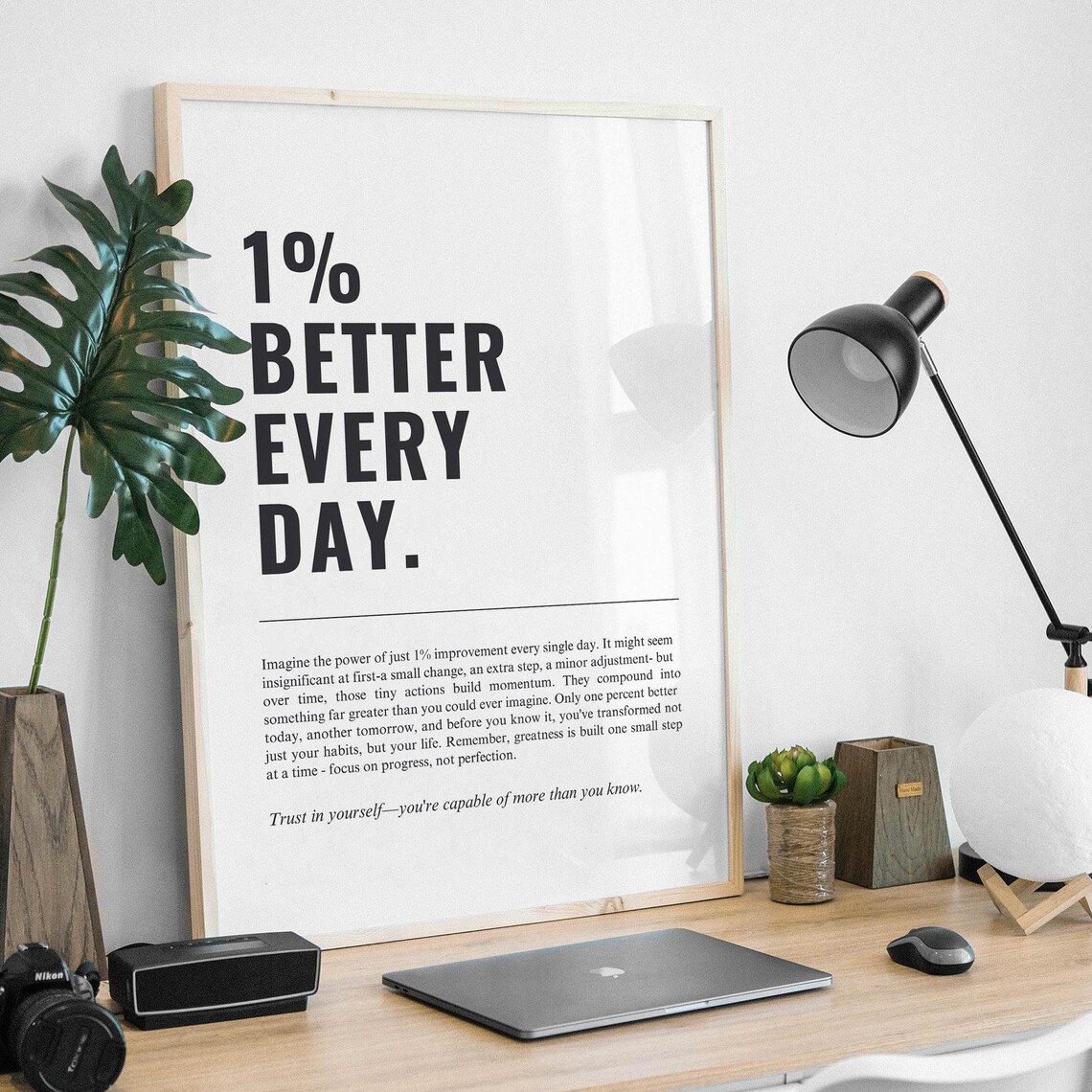 Better Every Day Motivational Quote Poster