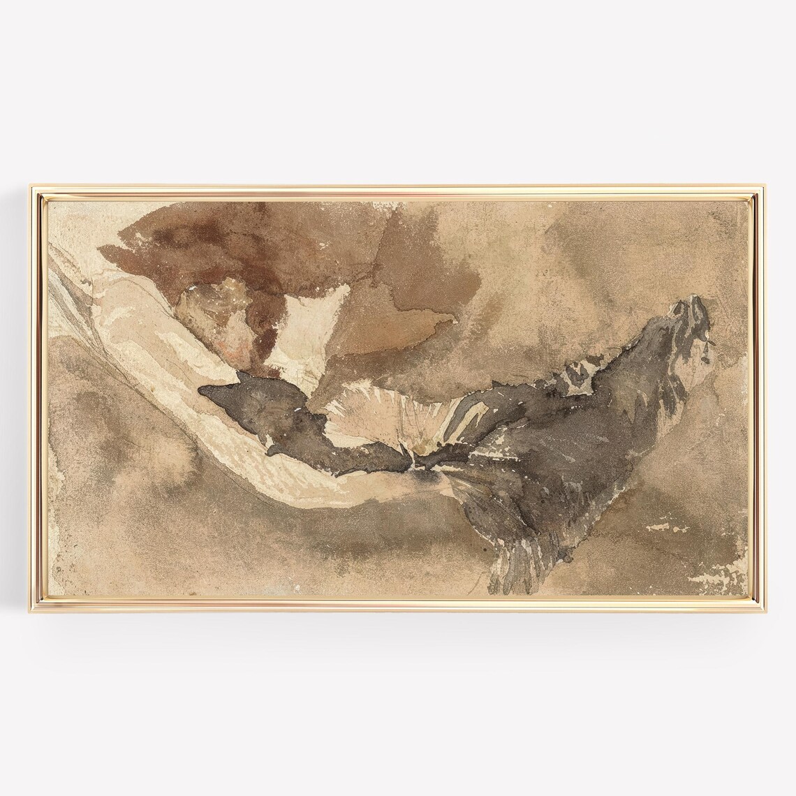 Woman Reading Vintage Warm Toned Art Print - Image 2