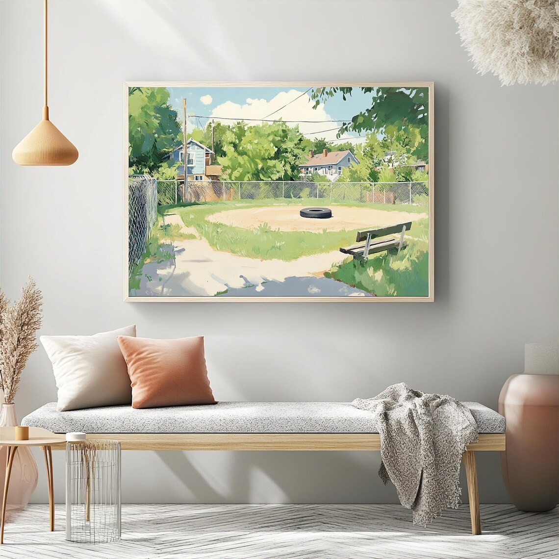 Baseball Field Art Print, Boys Room Decor - Image 2