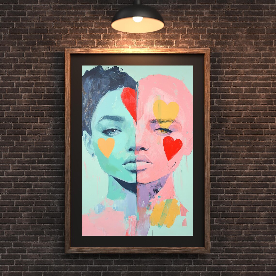 Abstract Portrait, Colorful Modern Face Art Print - Image 5
