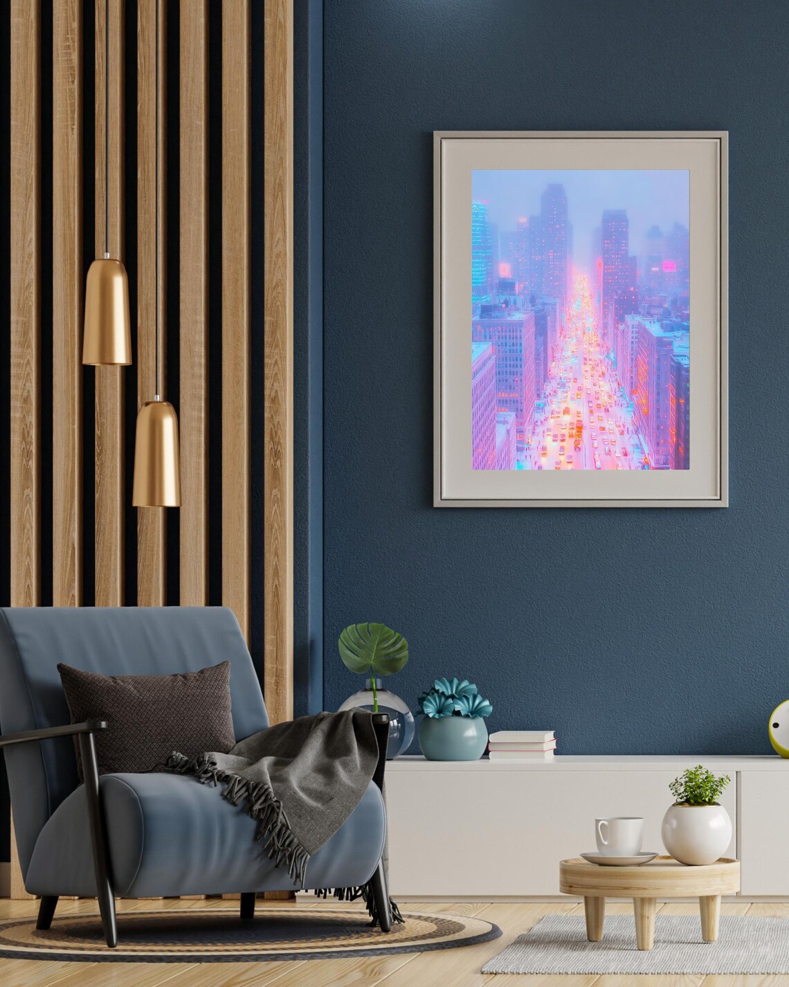 Neon Cityscape, Futuristic Winter New York City - Image 2