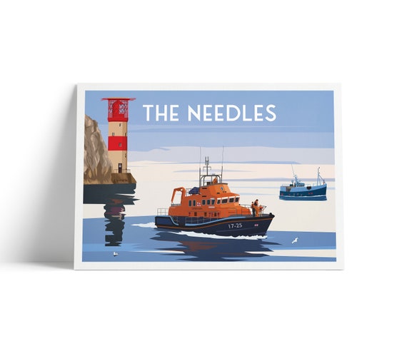 Isle Of Wight Travel Poster The Needles Minimalist Wall Art Prints