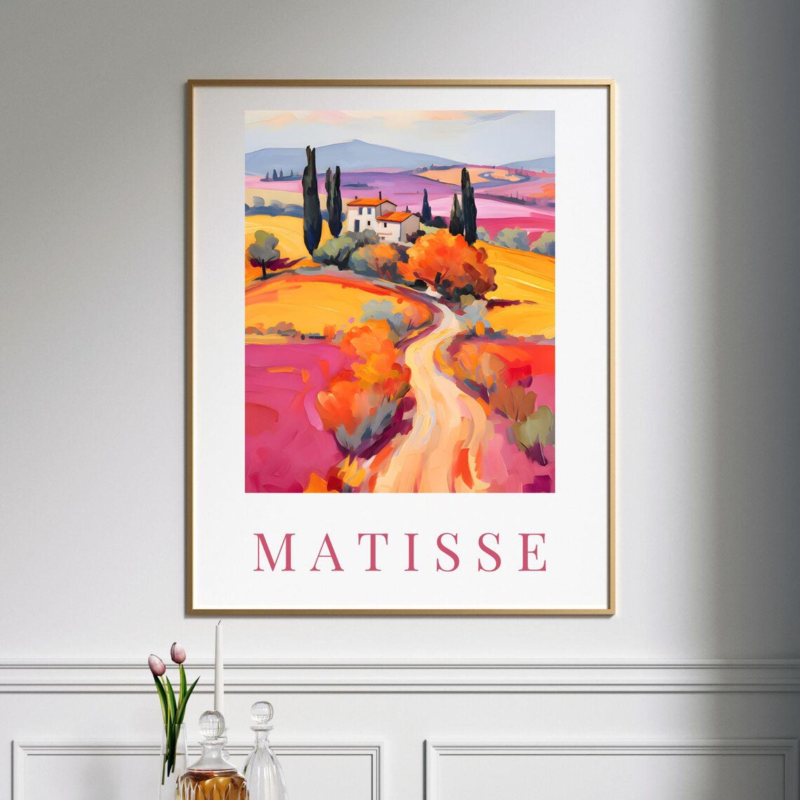Matisse Countryside Villa Landscape Painting Pink Orange Wall Art Poster - Image 4