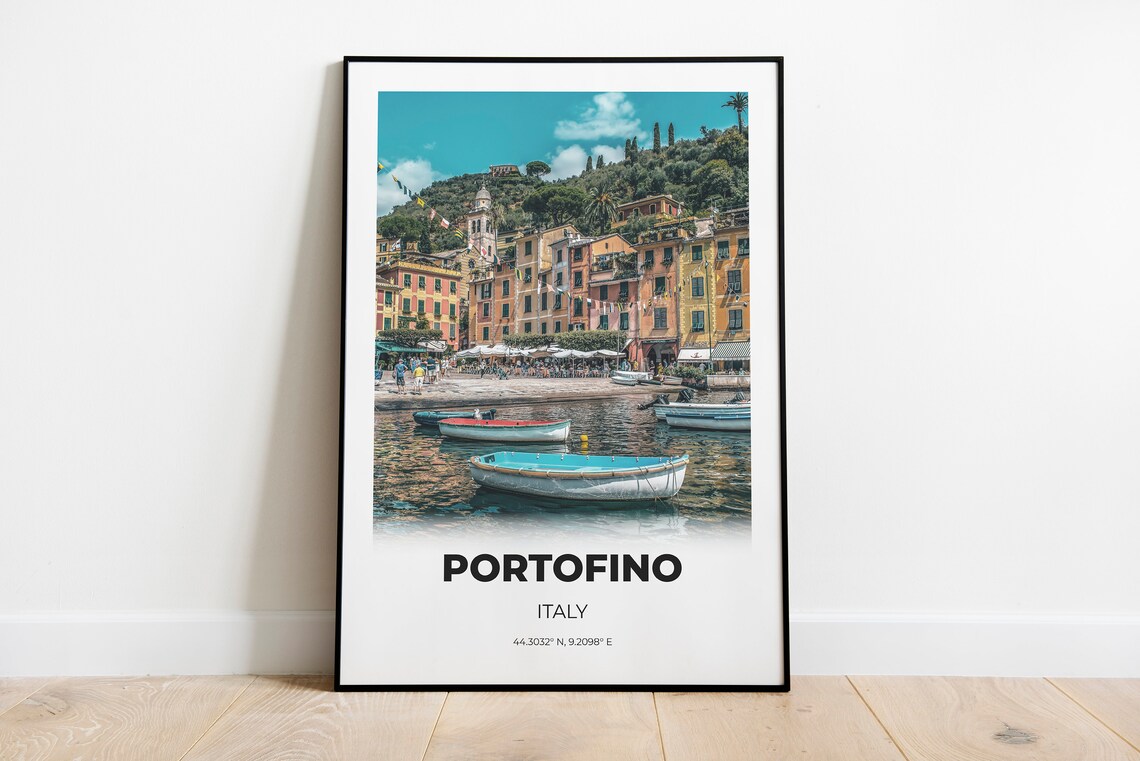 Portofino Italy Harbor Travel Photo Print Coastal Town Wall Decor - Image 4