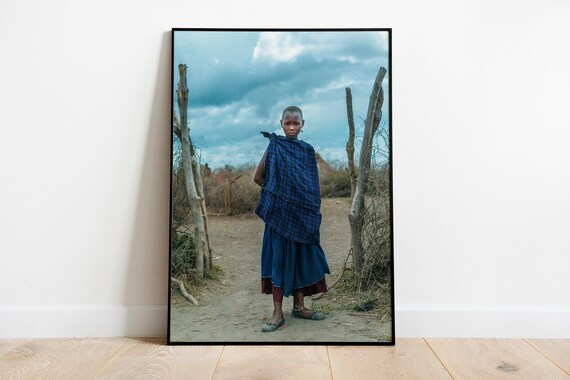 Maasai Warrior African Art Kenya Print Wall Decor Travel Poster Photography