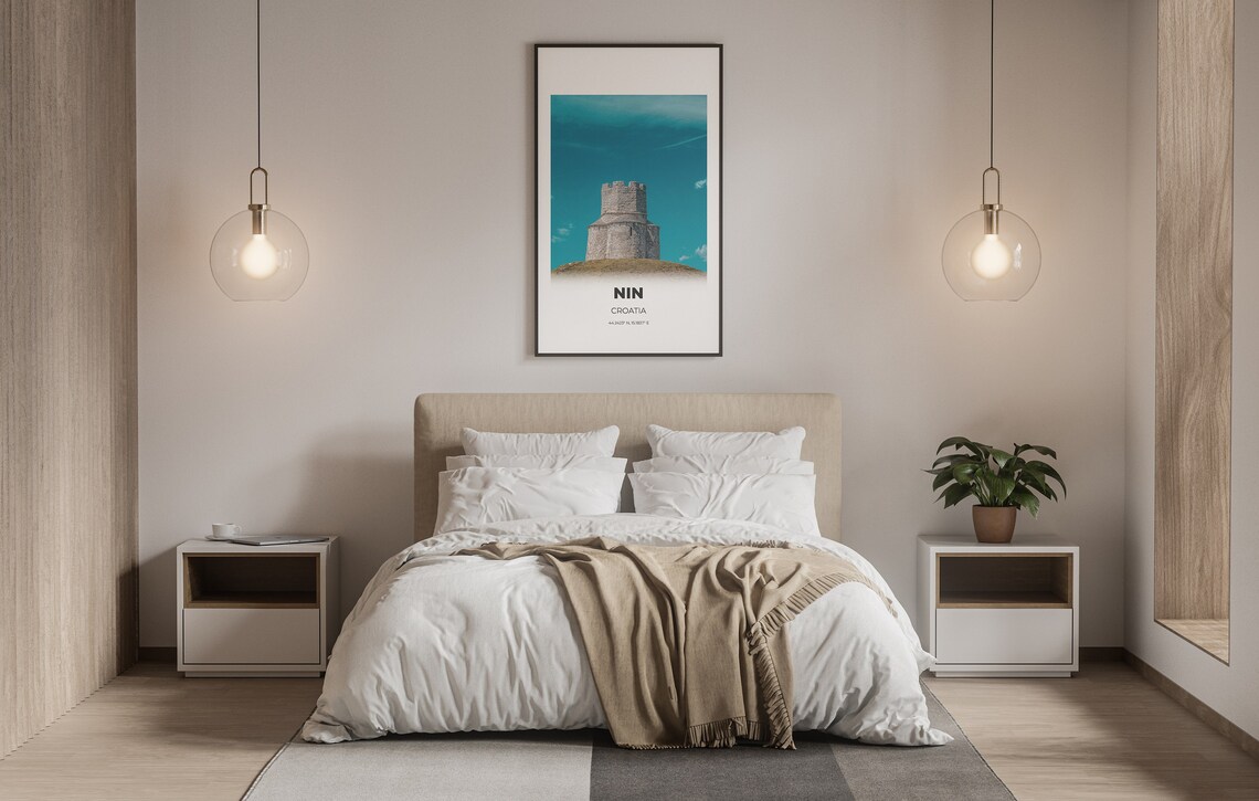 Zadar City Travel Poster, Dalmatia Office Decor - Image 3