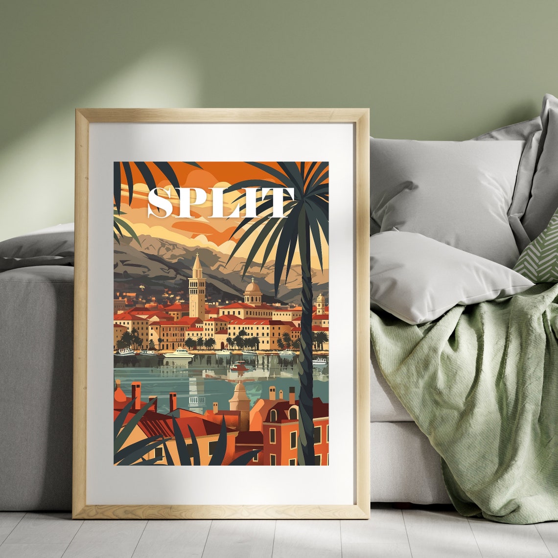 Split Print Travel Poster Wall Art Split Home Dcor Wall Hanging Split Gift Croatia Travel Gift Split - Image 3