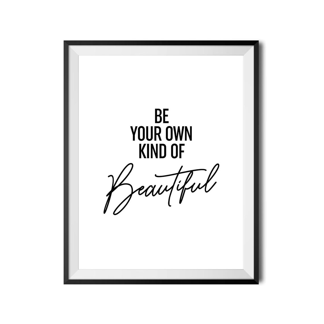 Be Your Own Kind Of Beautiful Print Bedroom Poster Teenage Room Wall Art Inspirational Quote Girl Room Decor Instant - Image 3
