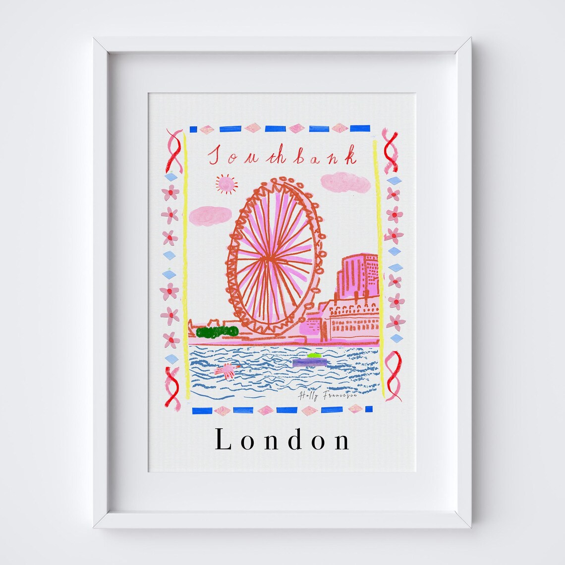 Southbank Centre London Travel Poster Art Print