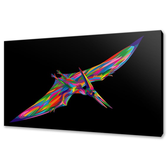 Pterosaurs Art Print Wall Hangings Handmade Home Decor Customised Gifts Colourful Animals Wall Art Designs Fast Free Uk Delivery