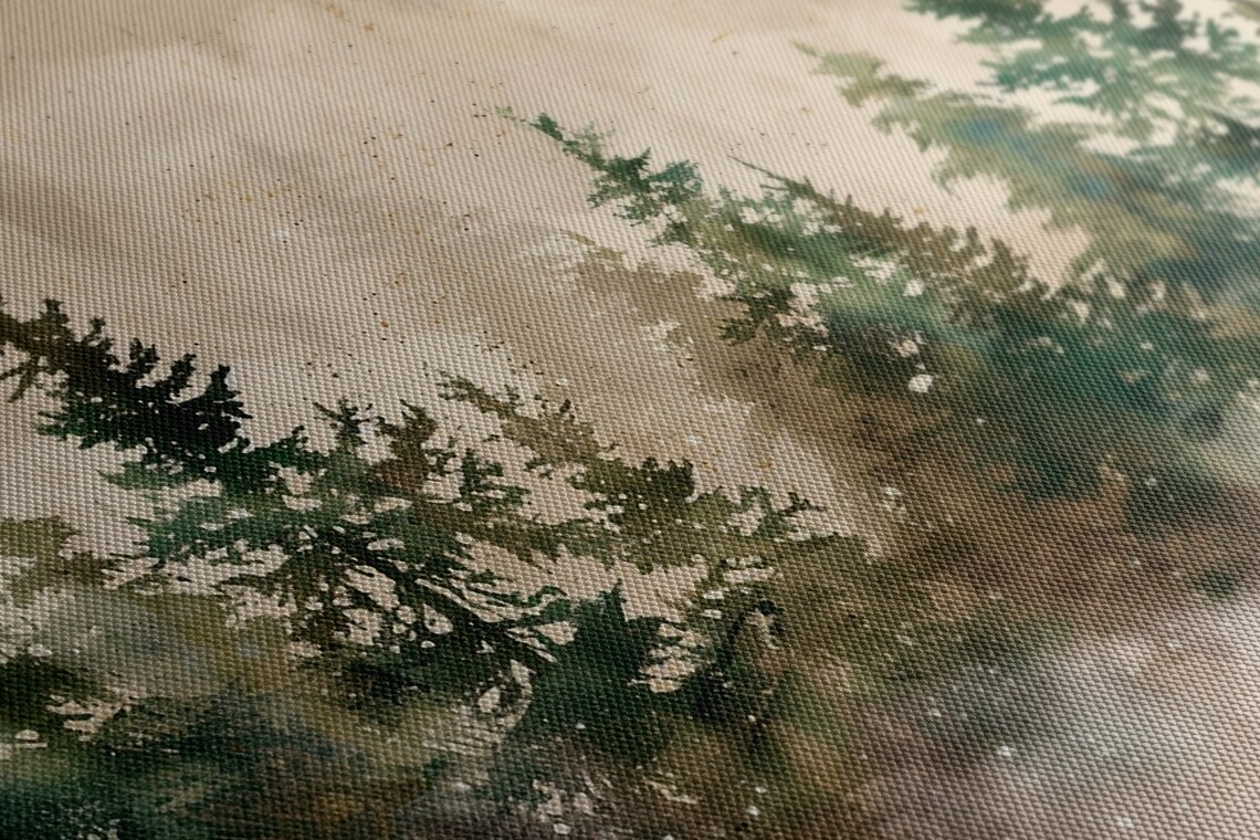 Pine Forest Art Print, Nature Landscape Decor - Image 2