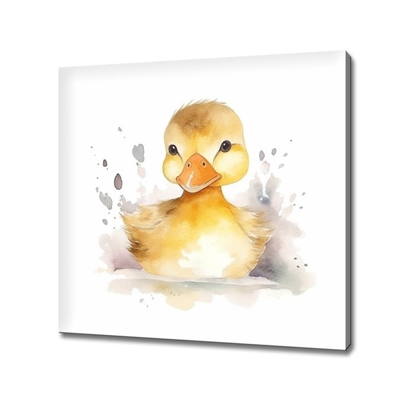 Cute Duckling Watercolour Art Print Picture Wall Hanging Handmade Home Decor Customised Gifts Wall Art Fast Free Uk Delivery