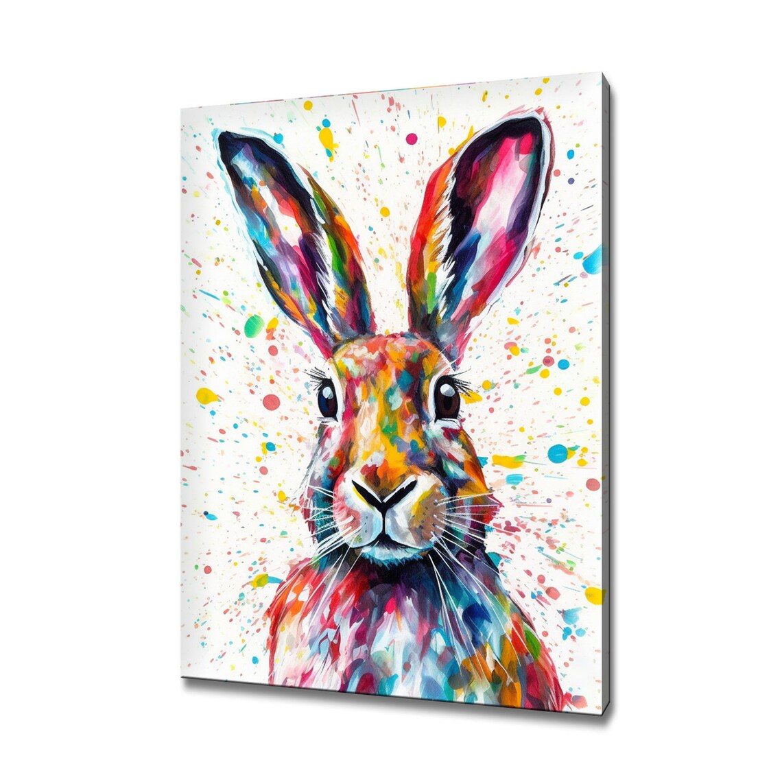 Abstract Colourful Hare Art Print, Modern Decor