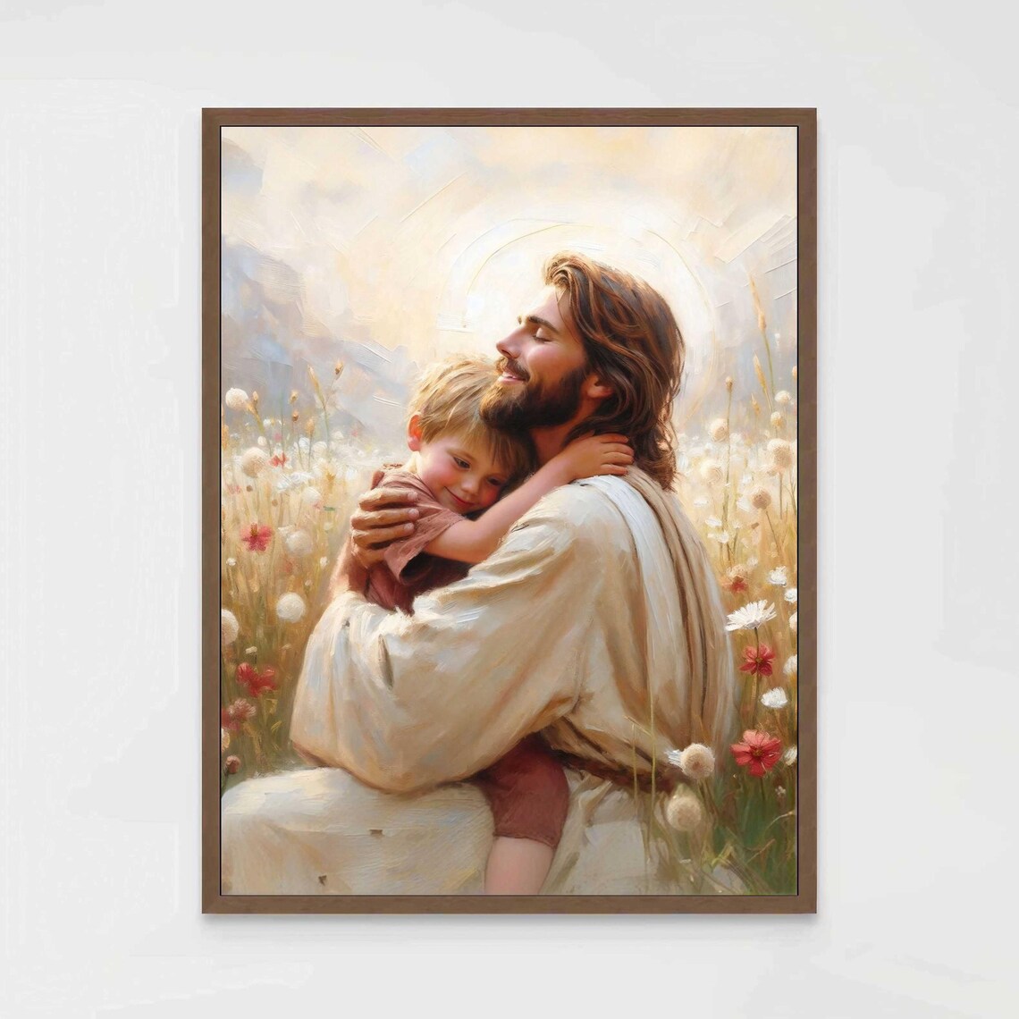 Smiles And Faith, Jesus With Children Art Print