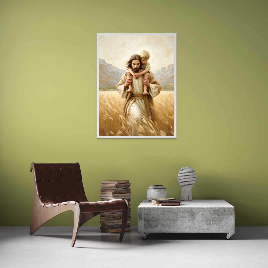 Jesus With Children, Modern Christian Poster - Image 4