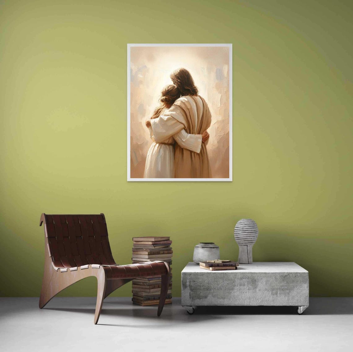 Jesus Heals a Woman, Christian Religious Art Print - Image 4