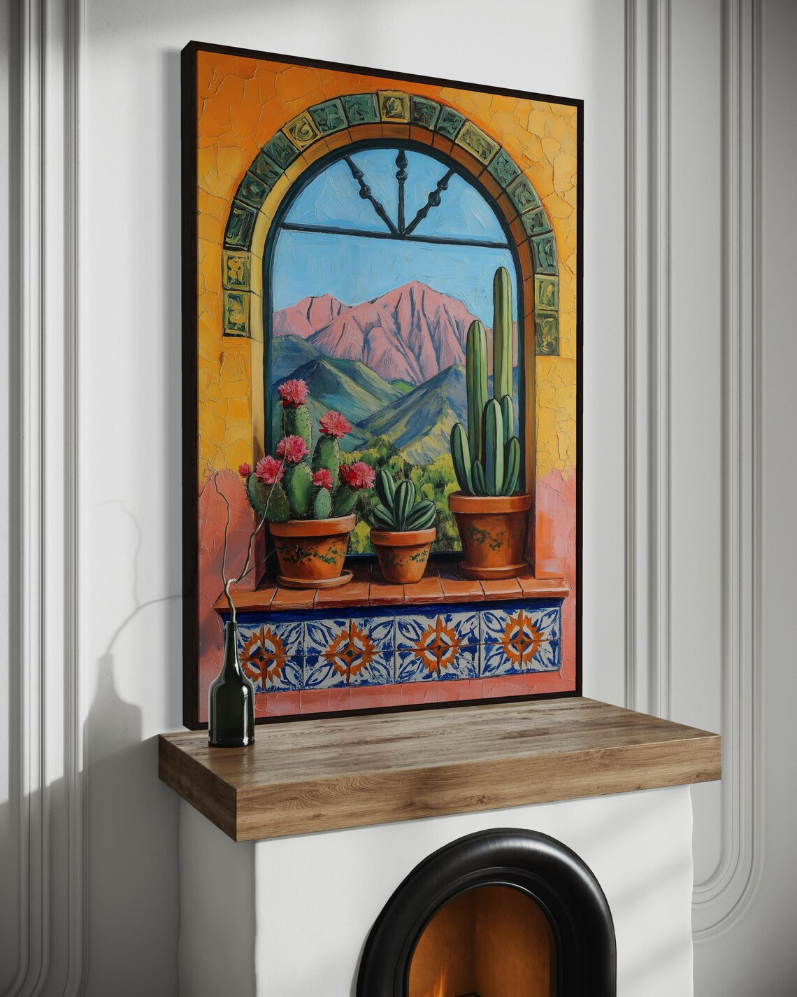 Southwest Cactus Window Art Print, Boho Decor - Image 4