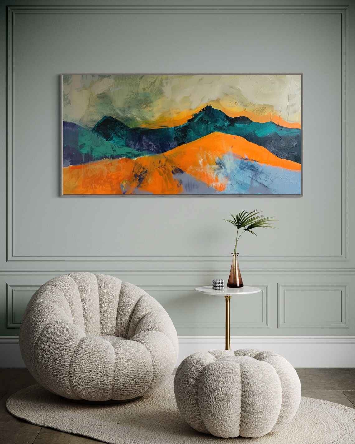 Abstract Mountain Panoramic Landscape Art Print - Image 3