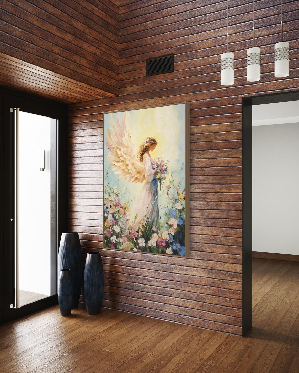 Floral Guardian Angel Art Print, Heavenly Decor - Image 5