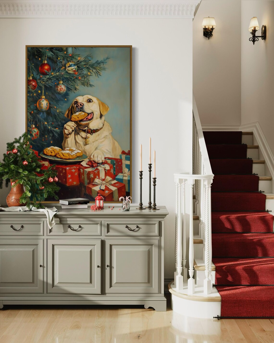 Labrador Christmas Joy, Festive Holiday Dog Art Print - Image 3