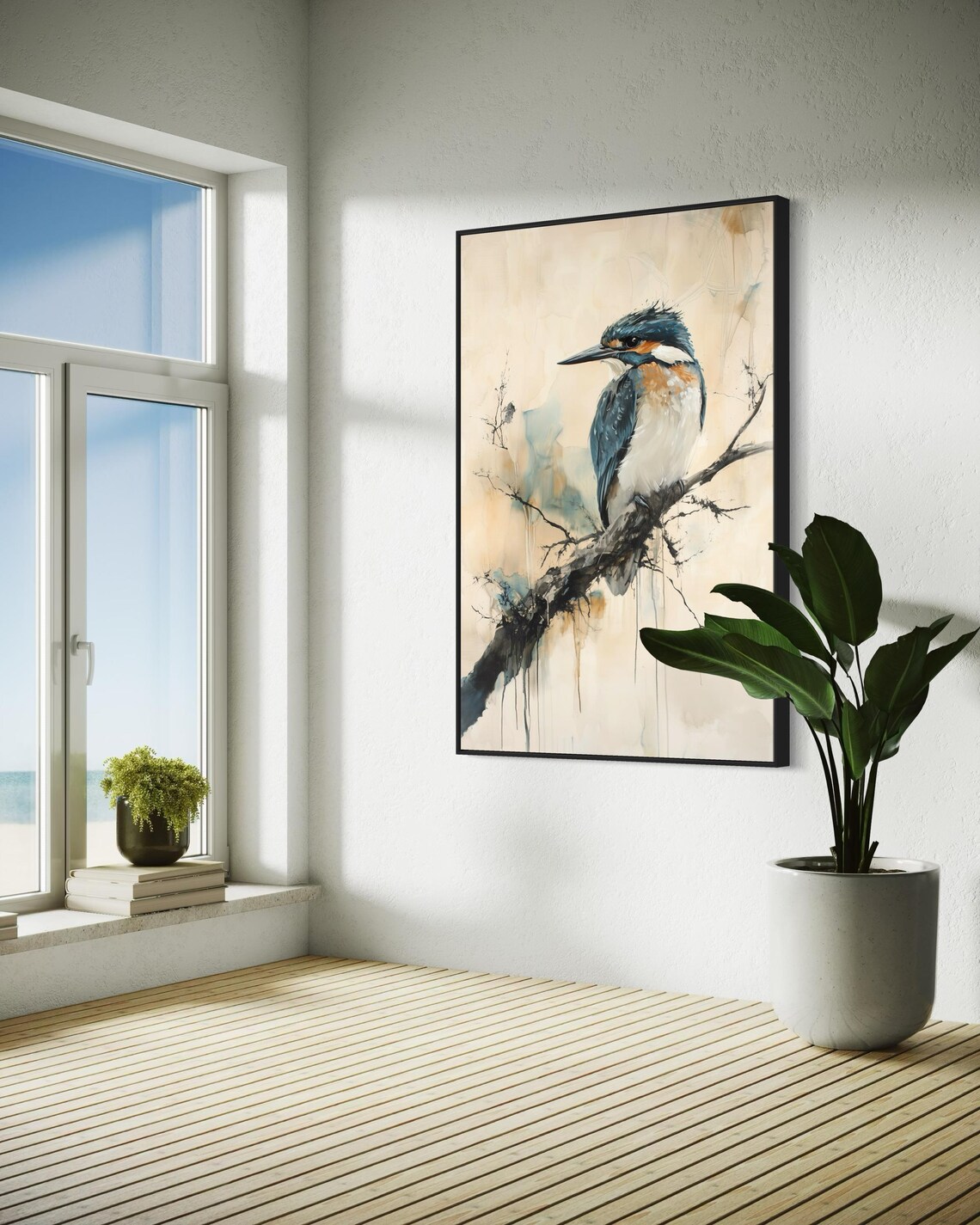 Kingfisher Wall Art, Rustic Bird Lover Decor - Image 5