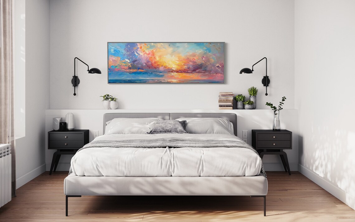 Sunrise Symphony Panoramic Seascape Art Print - Image 3