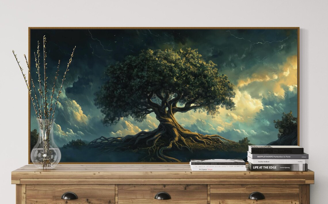 Tree Of Life Art Print, Rustic Spiritual Landscape - Image 4