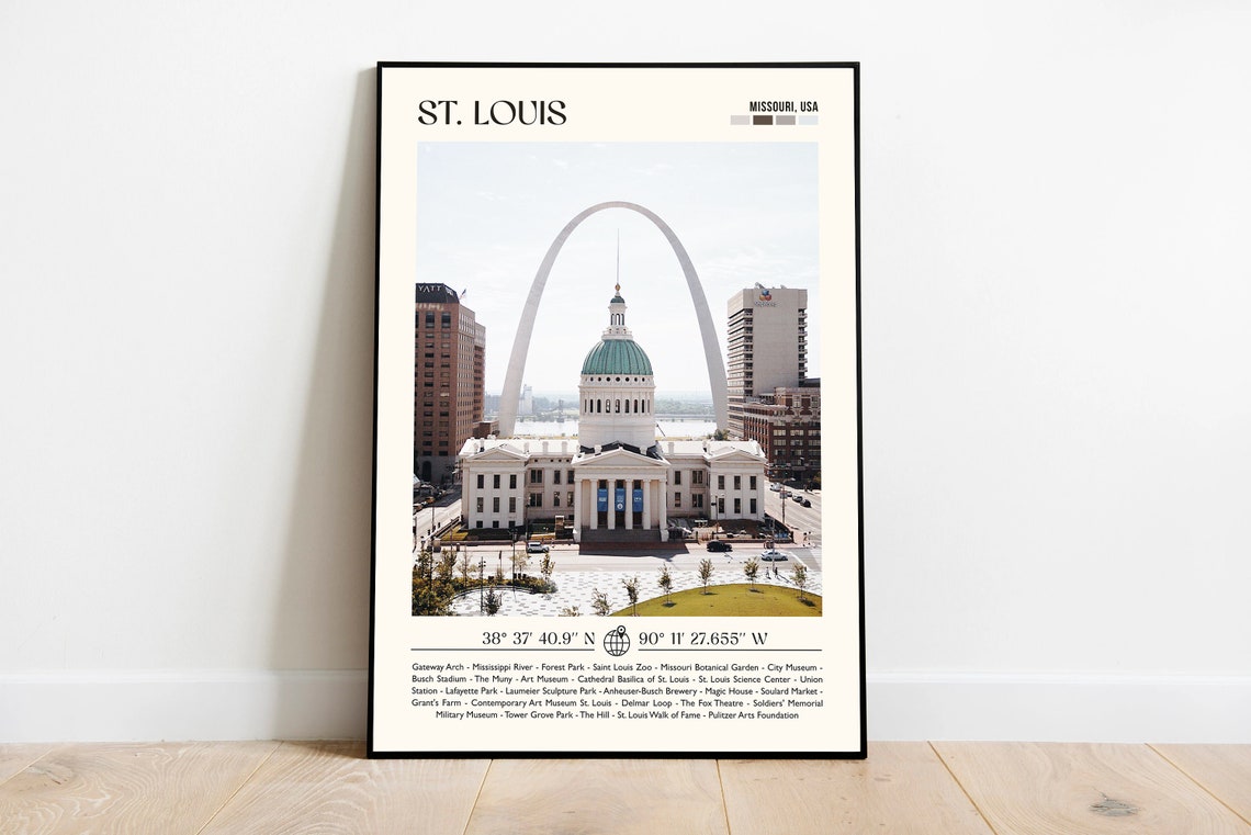 St Louis Missouri Gateway Arch Old Courthouse Photo Travel Poster
