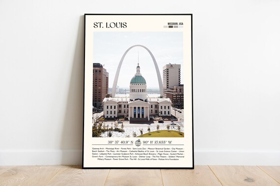 St Louis Missouri Gateway Arch Old Courthouse Photo Travel Poster