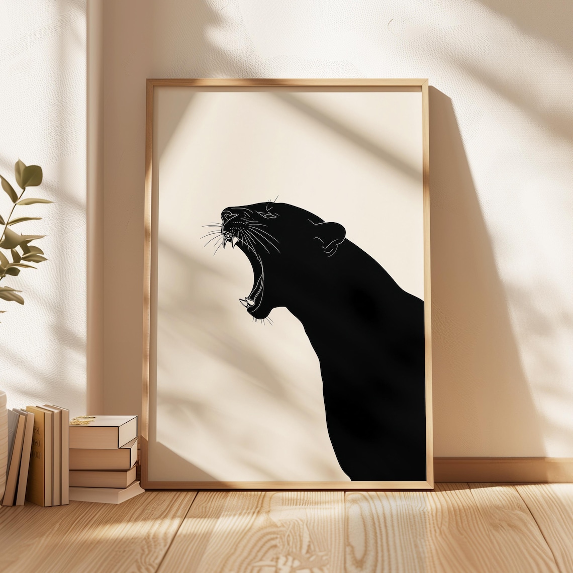 Black Panther Minimalist Poster, Bold Silhouette