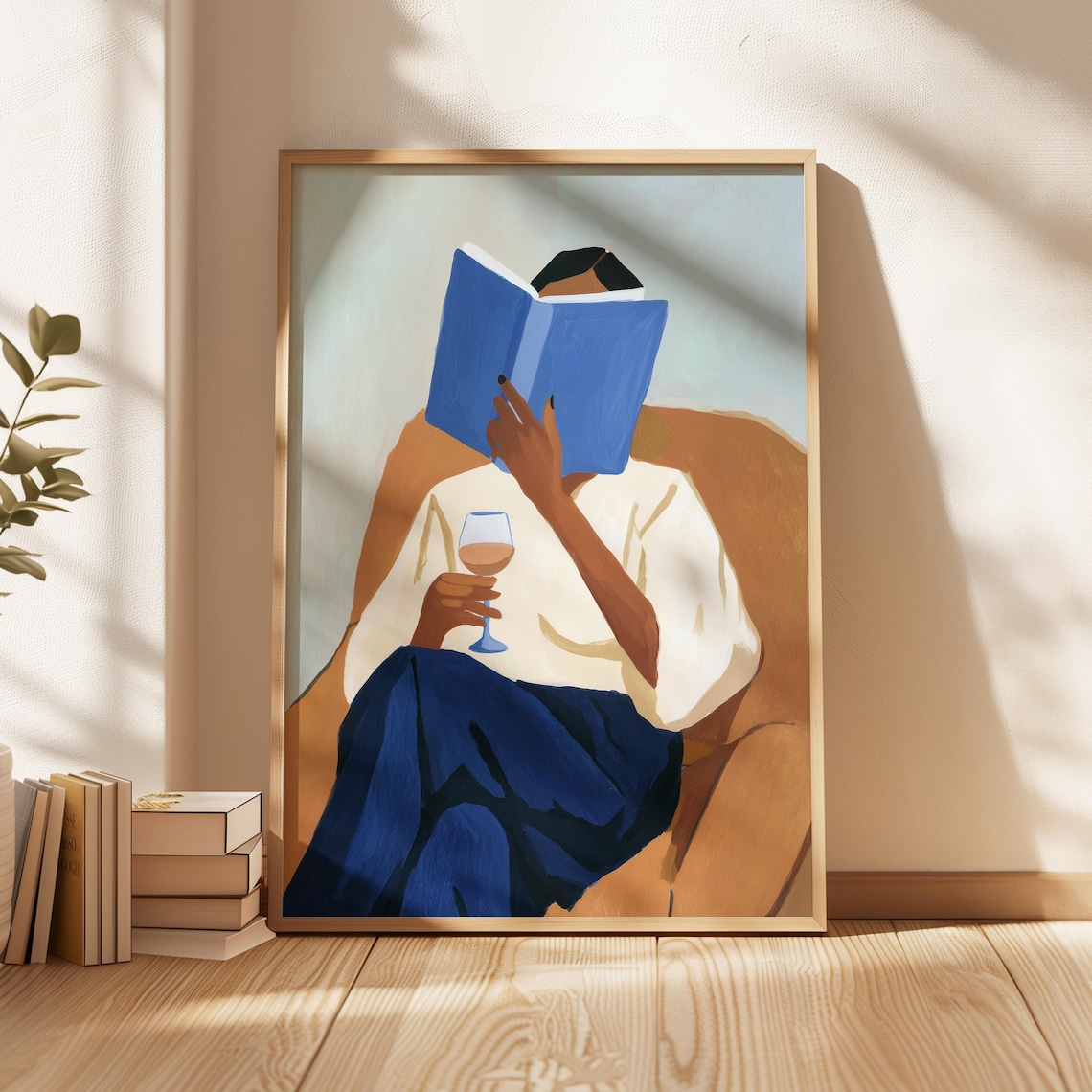 Black Woman Reading, Bookish Nook Decor Art Print