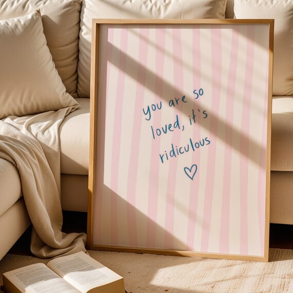 You Are So Loved Art Self Love Wall Room Decor Nursery Cute Poster Baby Shower Gift Kids