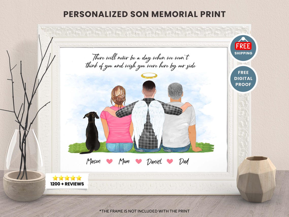 There Will Never Be a Day Son in Heaven Memorial Portrait Poster