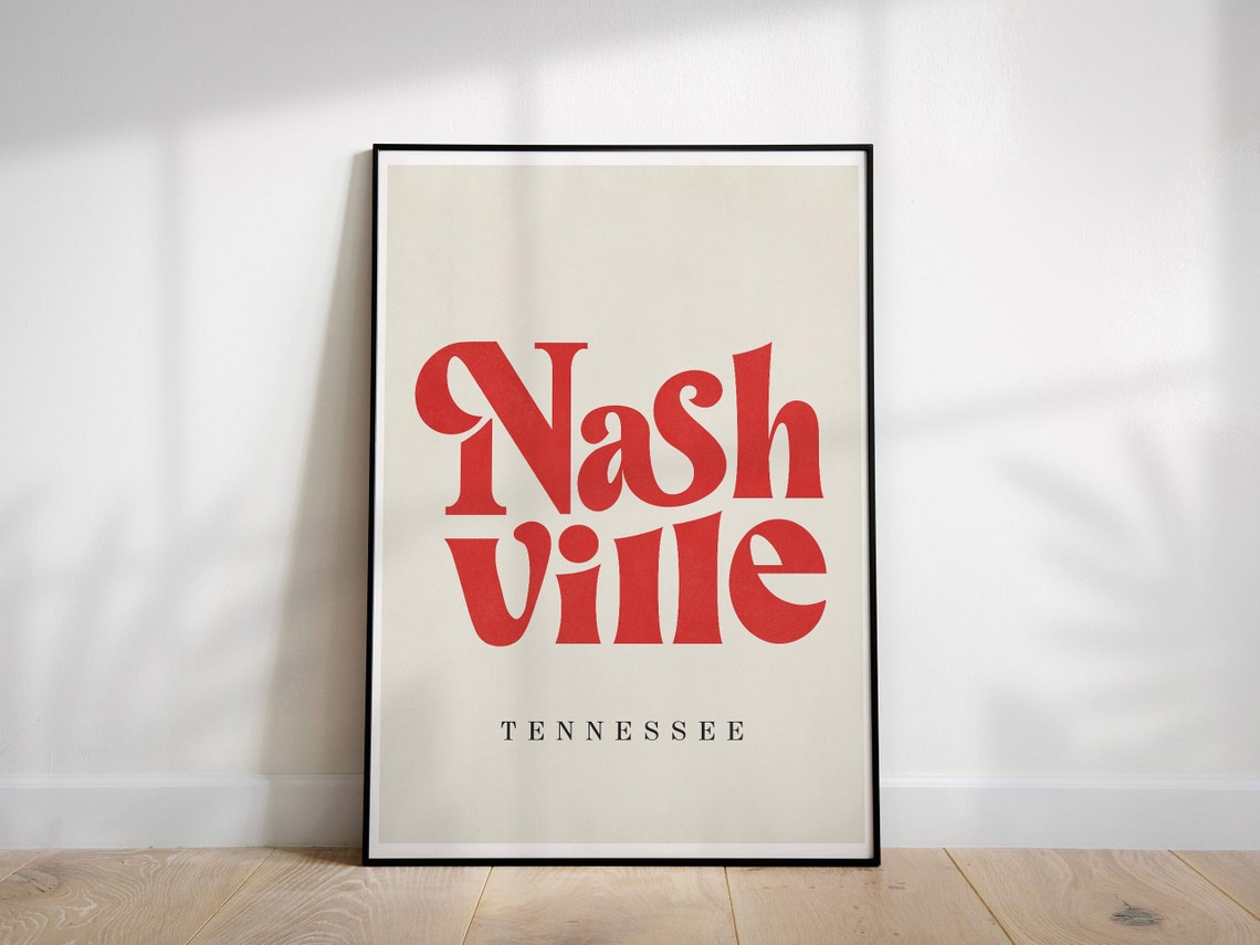 Nashville Wall Art Travel Poster Print Travel Print Nashville Decor City Wall Art Travel Poster Travel Wall Decor Print