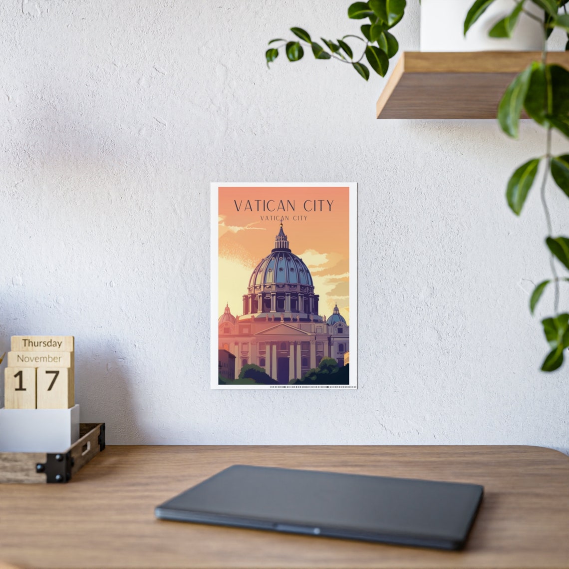 Vatican City Art Deco Travel Poster - Image 3
