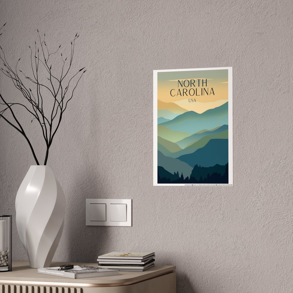 North Carolina Travel Poster, Mountains Nature Gift - Image 2