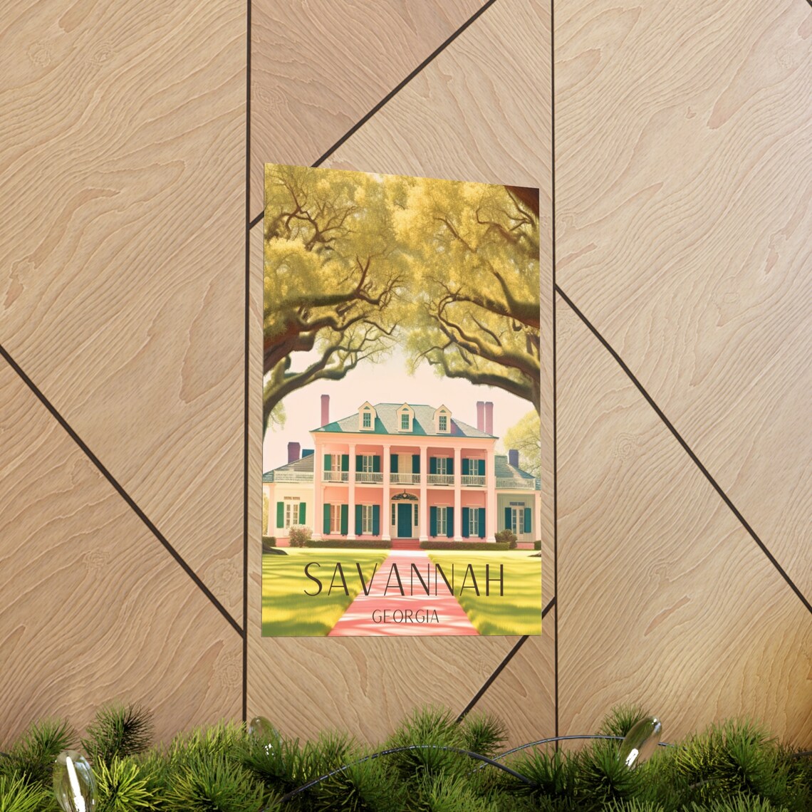 Savannah Travel Poster, Georgia Southern Print - Image 3