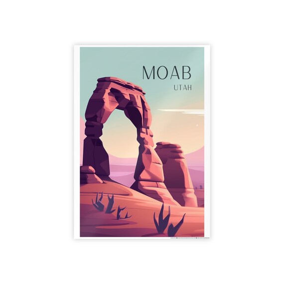 Delicate Arch Travel Poster, Utah Nature Print
