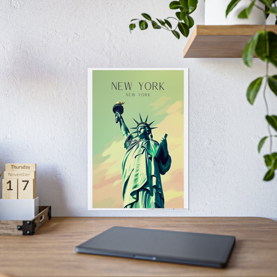 New York Art Deco Travel Poster, Statue Of Liberty - Image 6