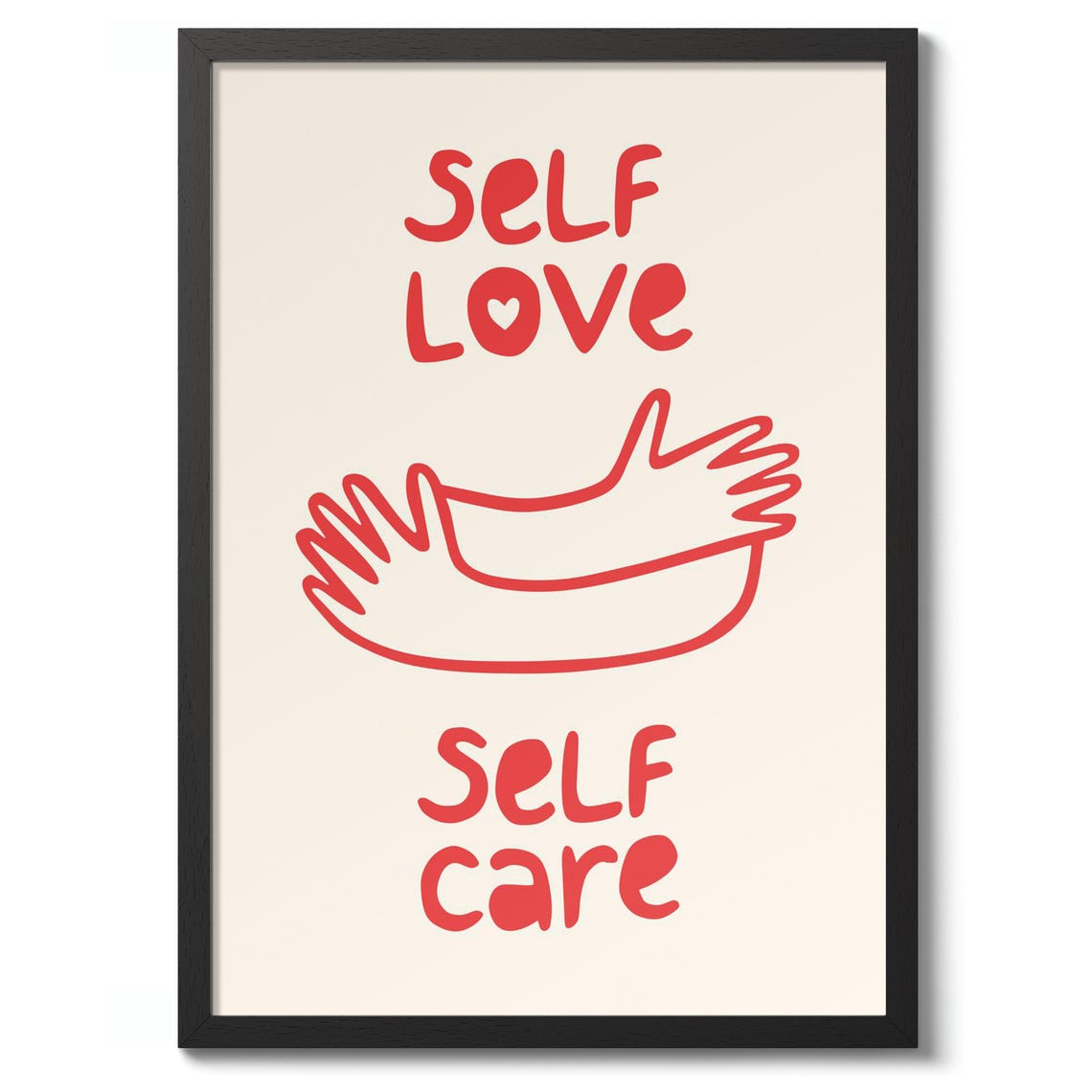 Self Love Care Poster Typography Print Wellness Wall Art Decor Gift