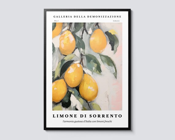 Sorrento Italy Lemon Branch Impressionist Still Life Wall Art