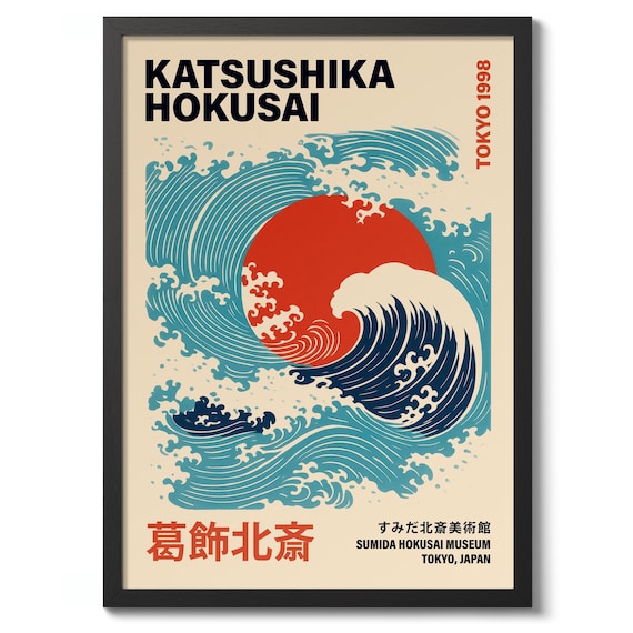 Katsushika Hokusai Great Wave Poster Sumida Museum Tokyo Japan Art