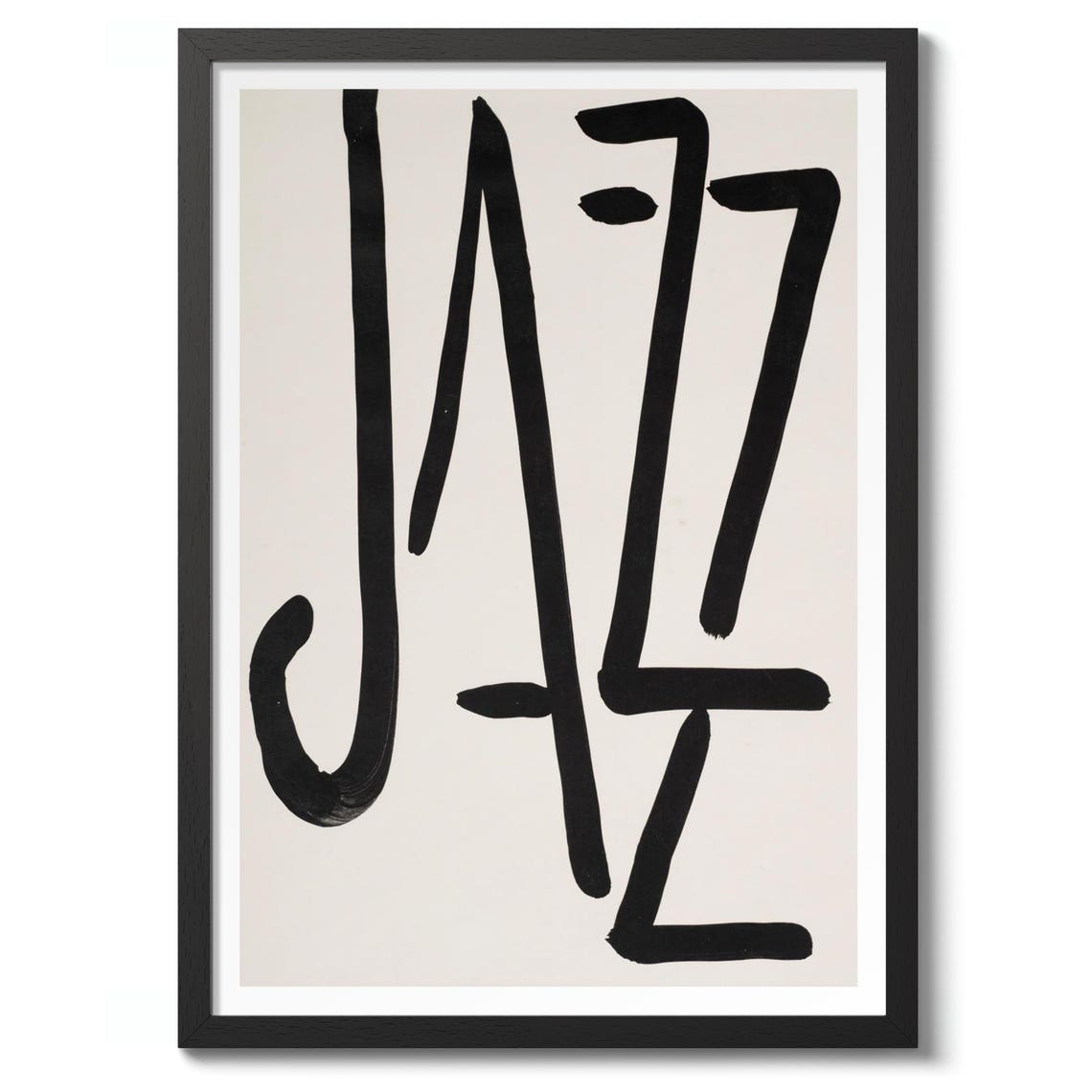 Jazz By Henri Matisse Bold Black Typography Music Art Poster