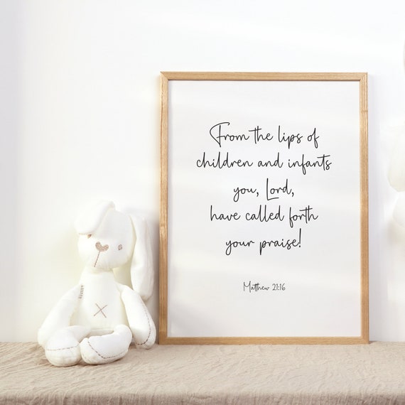 Matthew 2116 Nursery Scripture Christian Nursery Decor Minimalist Bible Verse Wall Art For Boy Or Girl Room Neutral Kids Room