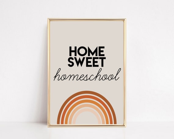 Home Sweet Homeschool Sign Art Print
