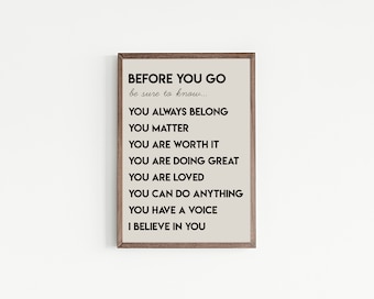 Affirmation Wall Art for Kids, Classroom Decor