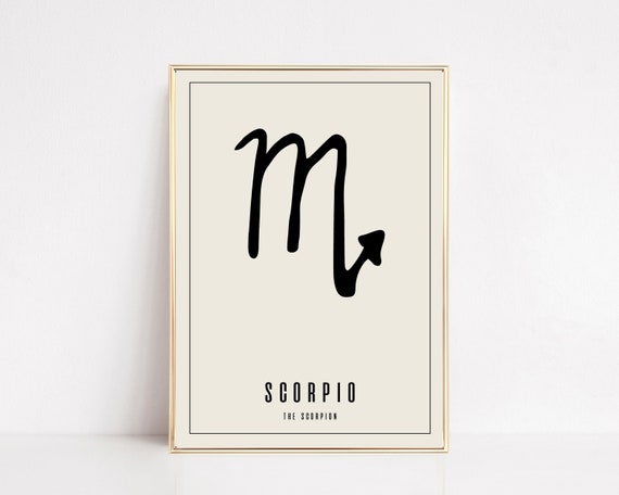 Scorpio Wall Art Scorpio Zodiac Print Astrology Gifts Scorpio Art Zodiac Wall Art Zodiac Wall Art Print