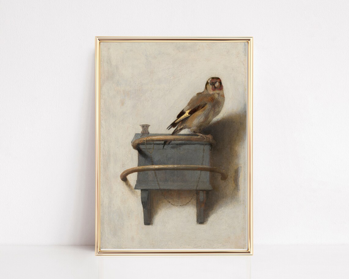 The Goldfinch Vintage Oil Painting Art Print