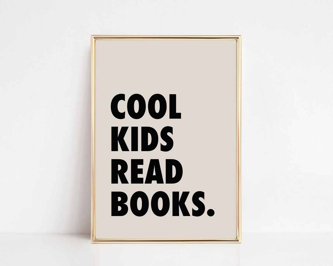 Cool Kids Read Books Kids Reading Nook Poster